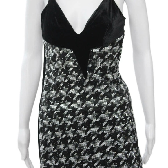 Retrofete Black Silk Crystal Low Back Slip Dress | Mini | Size Small - Picture 5 of 9